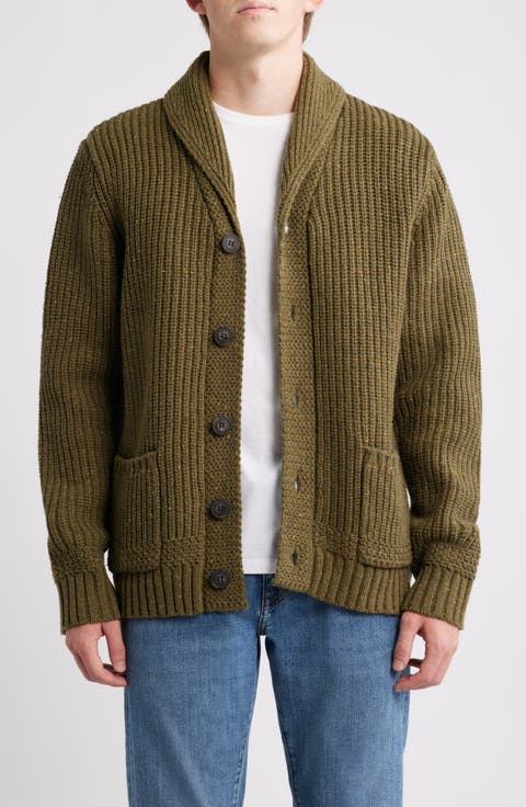 Donegal Tweed Wool Blend Cardigan