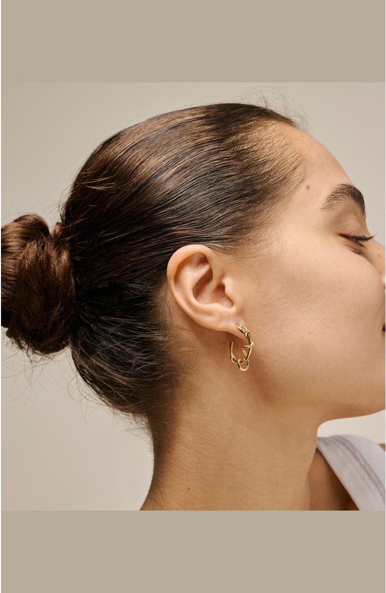 Enamel Copenhagen Capella Hoops, Alternate, color, 925S/Gp