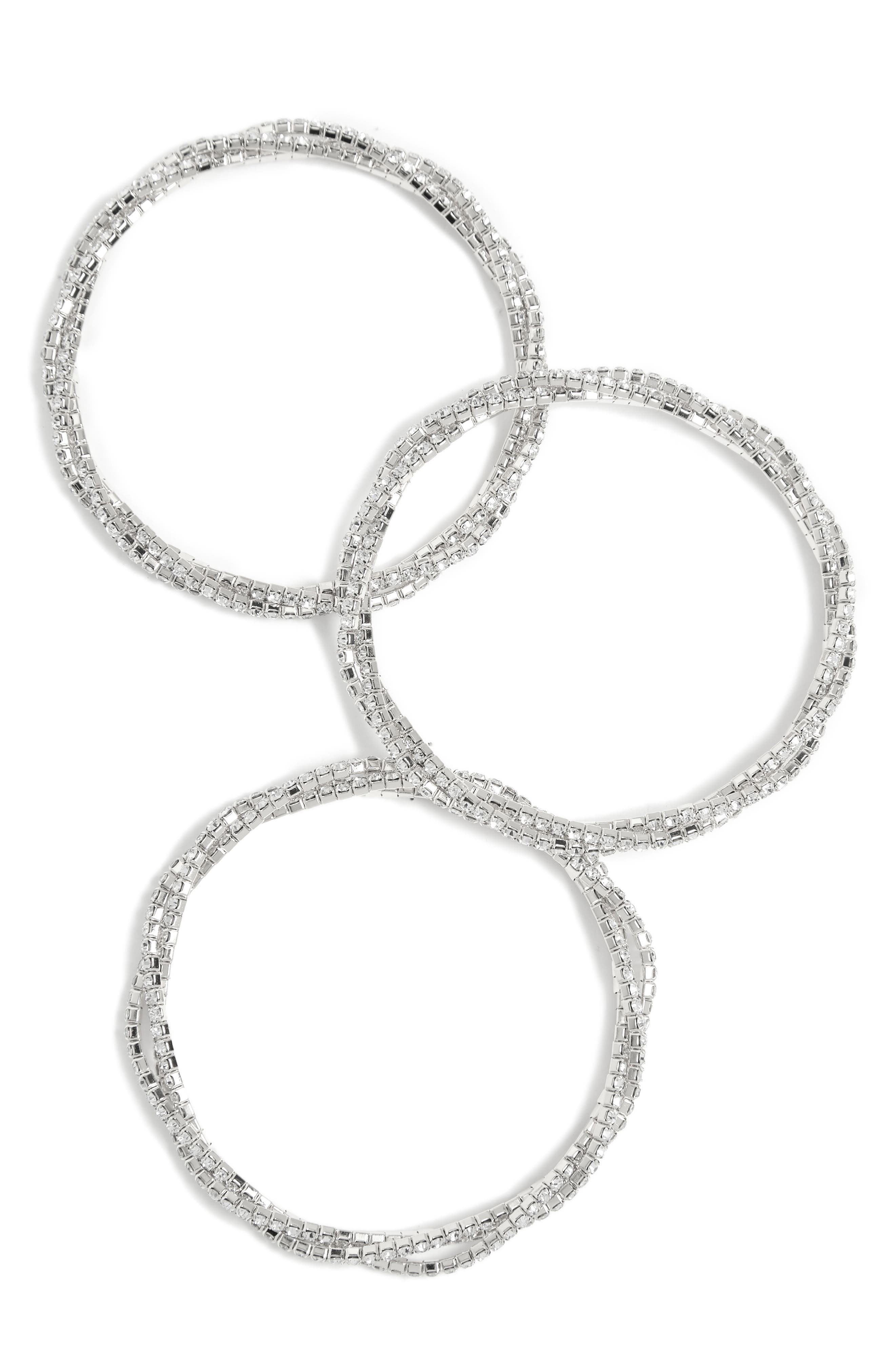 Tasha Crystal Twist 3-Piece Stretch Bracelet Set (Women) | Nordstromrack