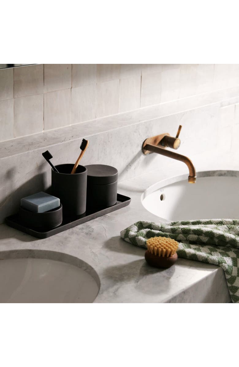 ESKO Sabia Bathroom Vanity Countertop Tray Kitchen Accessories, 32cm L x 13cm W x 1.5cm H, Alternate, color, Black