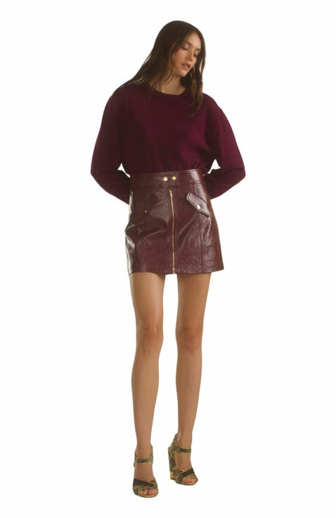 Harper Vegan Leather Skirt