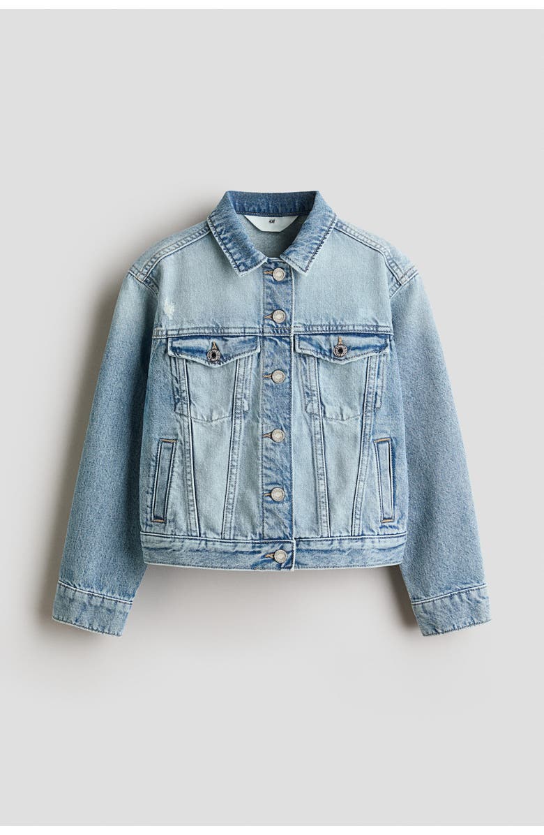 H&M Denim Jacket, Main, color, Light Denim Blue