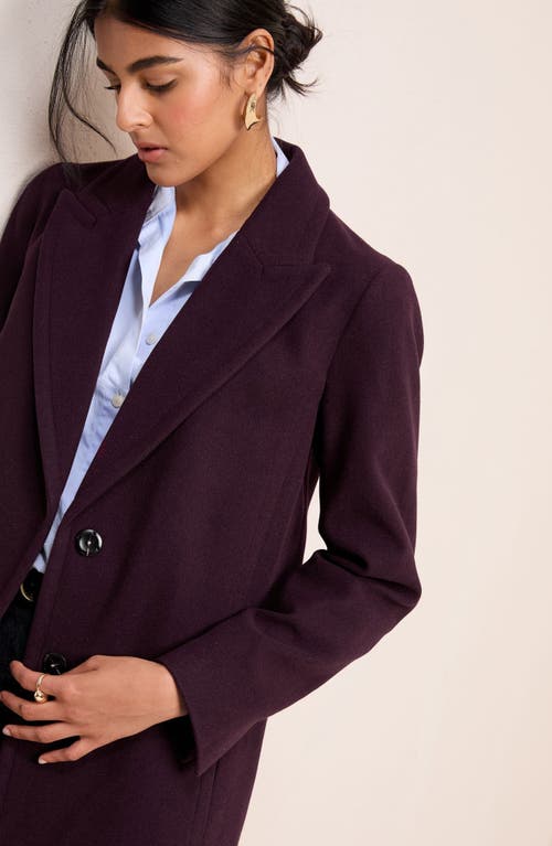 Friends Like These Front Snap Coat In Burgundy