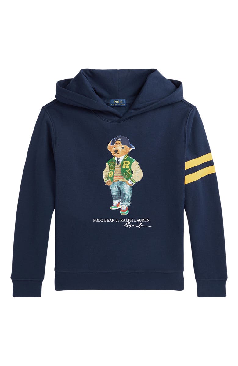Polo Ralph Lauren Kids' Polo Bear Fleece Hoodie, Main, color, 