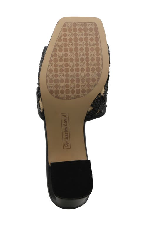 Charles David Raffi Slide Sandal In Black