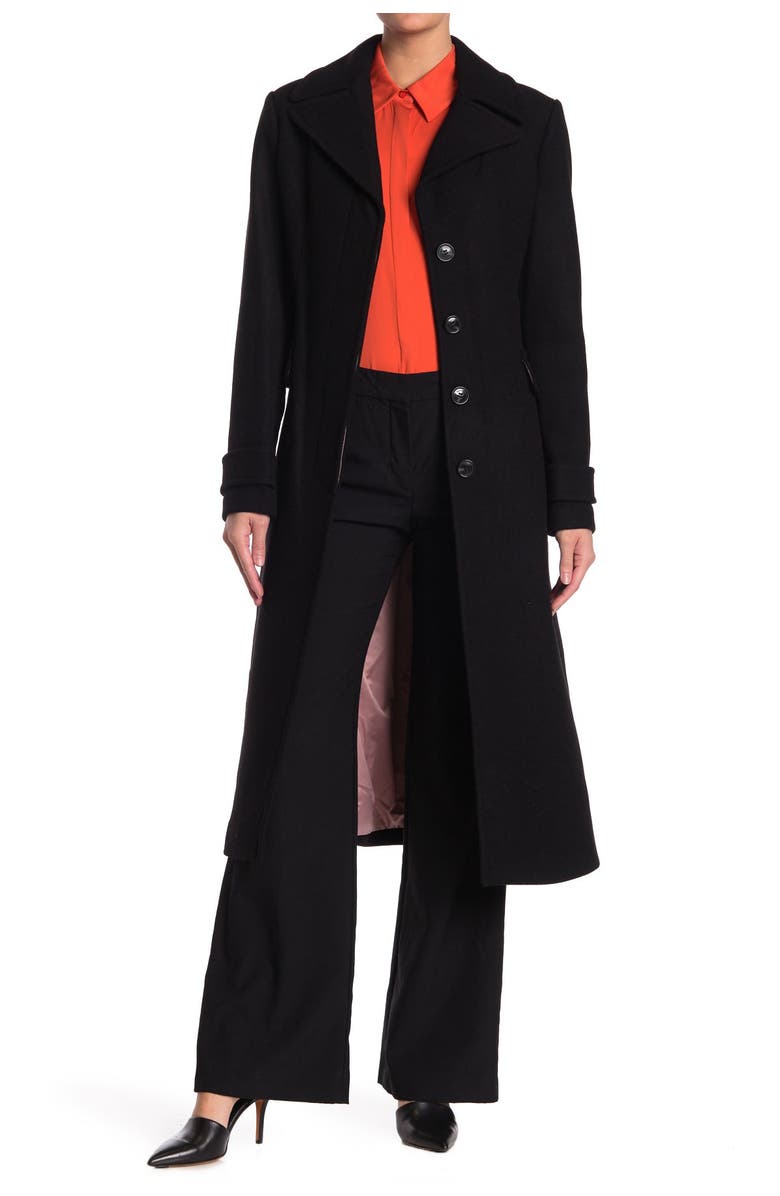 Kate Spade New York belted wool blend coat, Main, color, 