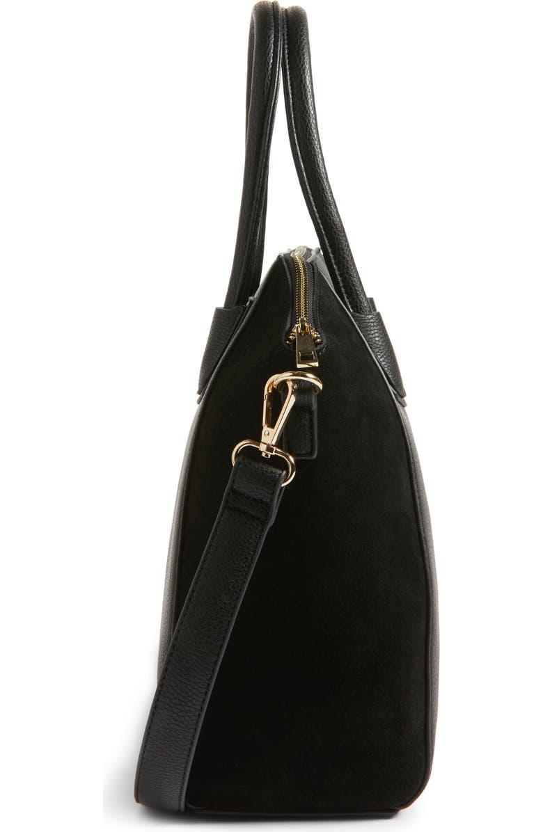 Sole Society Mikayla Faux Leather & Suede Satchel, Alternate, color,