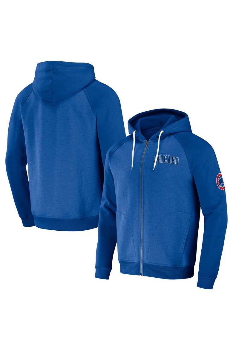 Men's Darius Rucker Collection by Fanatics Royal Chicago Cubs Raglan Full-Zip Hoodie, Main, color, Royal