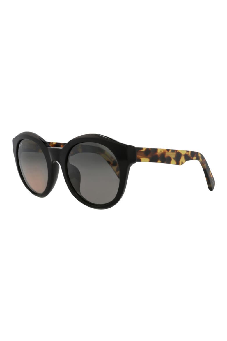 51mm Round Polarized Sunglasses, Alternate, color, BLACK TORTOISE GREY