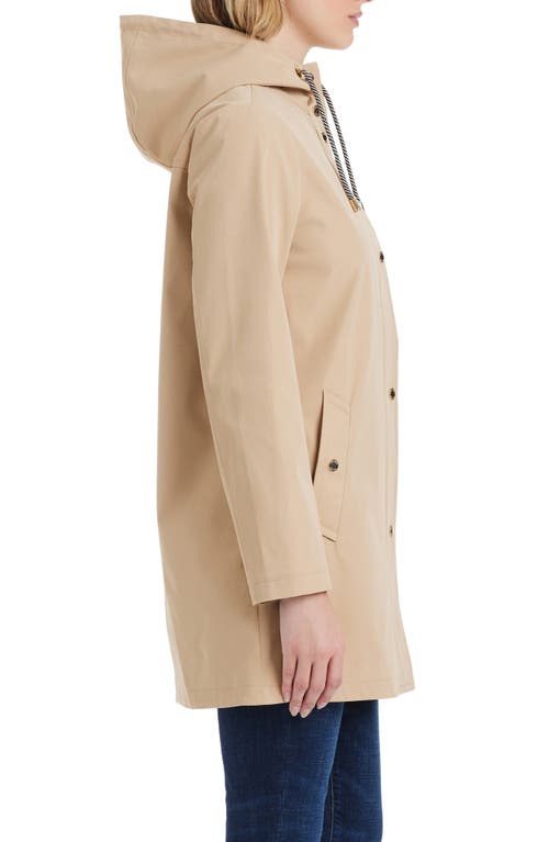Kate Spade New York Hooded Rain Jacket In Spring Khaki