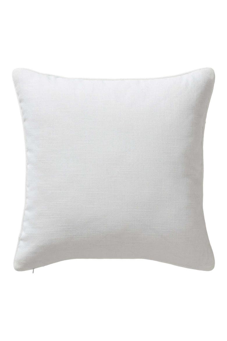 Golden Pineapple Embroidered Square Accent Pillow, Alternate, color, WHITE/ GOLD