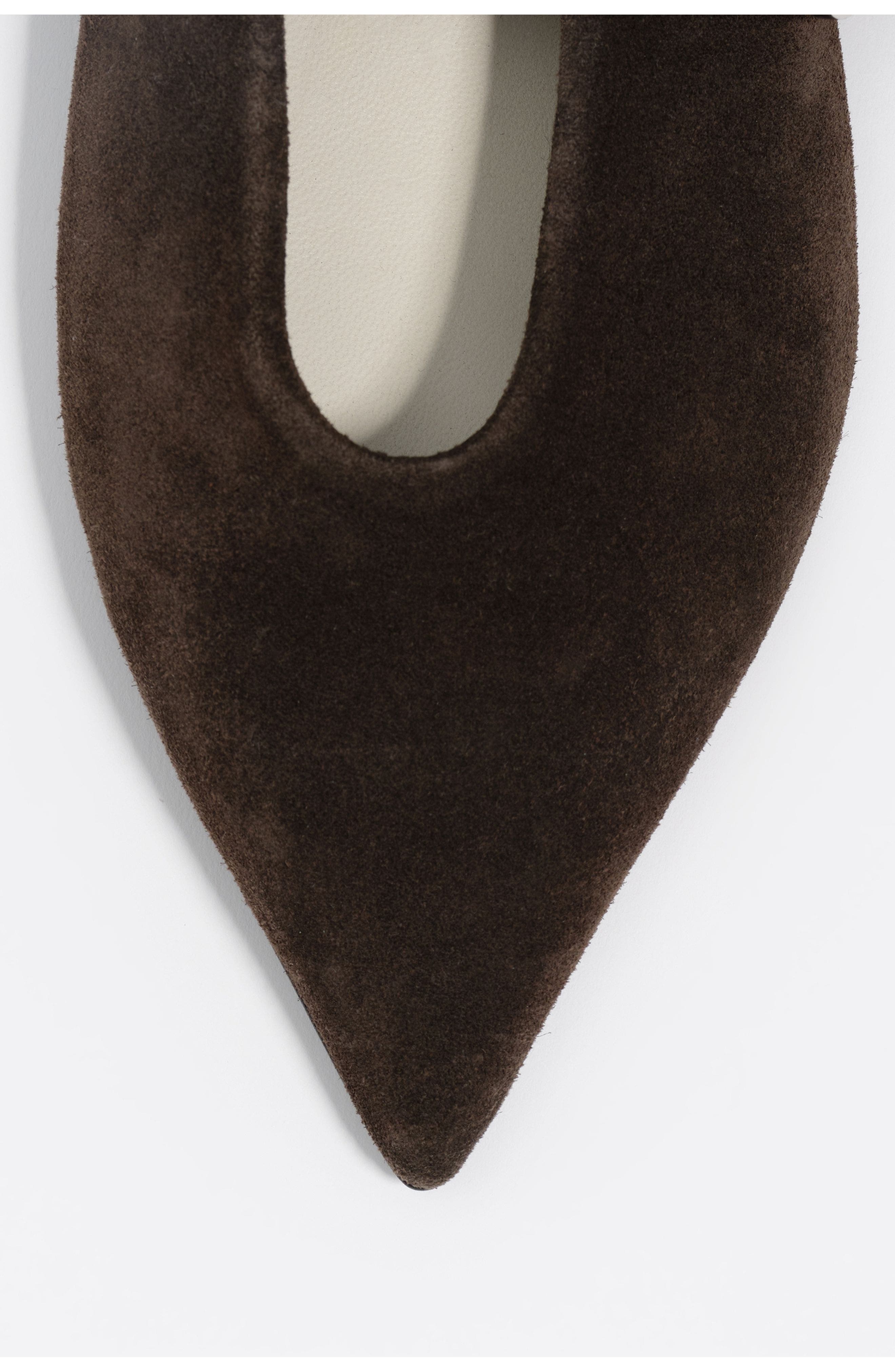 Bimba y Lola Suede Ballerina, Alternate, color, Dark Brown