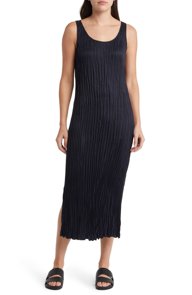 Eileen Fisher Scoop Neck Midi Dress, Main, color,