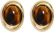 Petit Moments Heirloom Tiger's Eye Quartz Stud Earrings