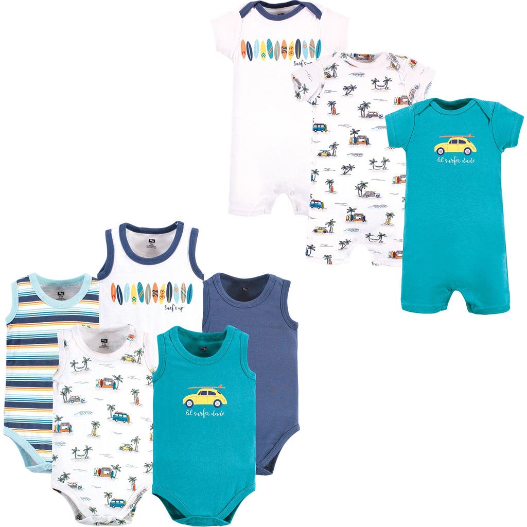 Hudson Baby 8pc Bodysuits And Rompers In Animal Print