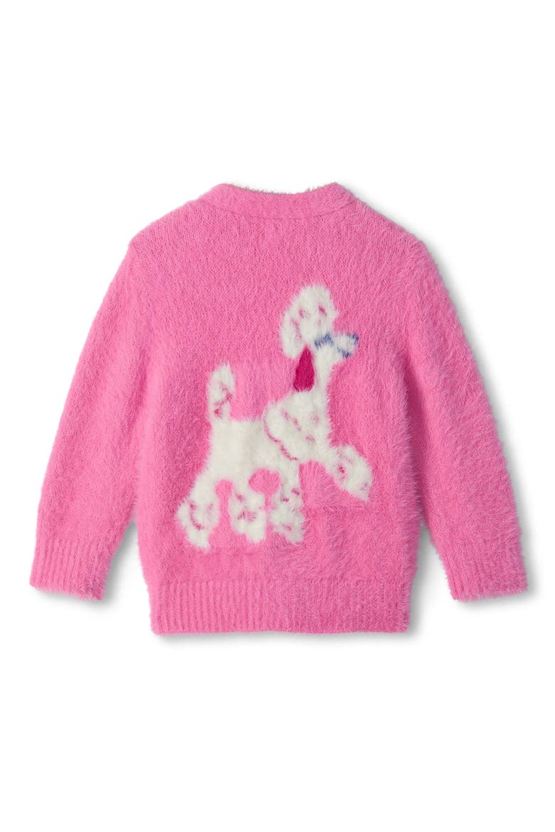 Kids' Pretty Poodle Cardigan, Alternate, color, FUCHSIA PINK