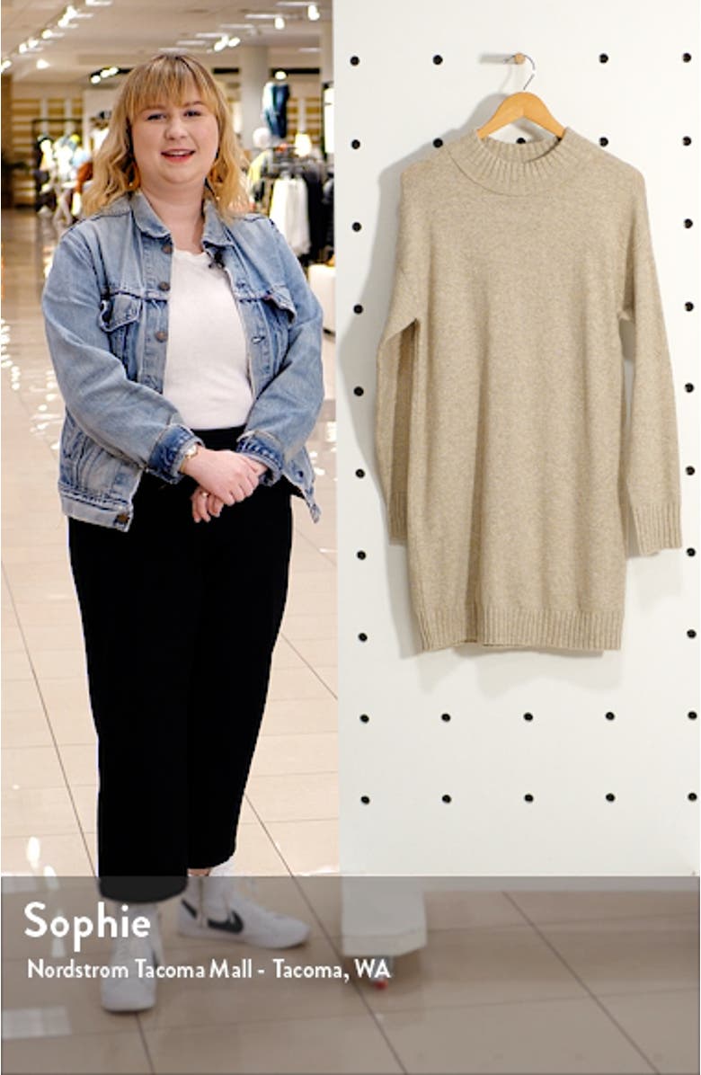 Easy Crewneck Long Sleeve Sweater Dress, sales video thumbnail