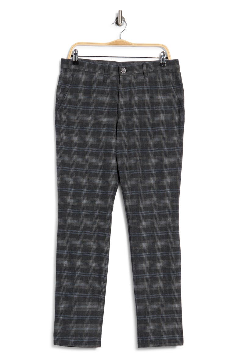 Anzac Windowcheck Pants, Main, color, CHARCOAL