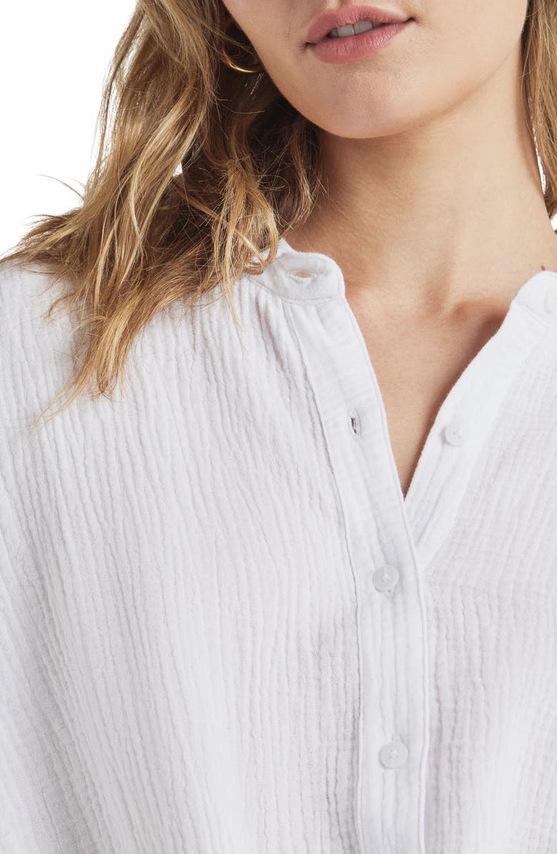 Splendid Adele Oversize Cotton Gauze Button-Up Shirt, Alternate, color,