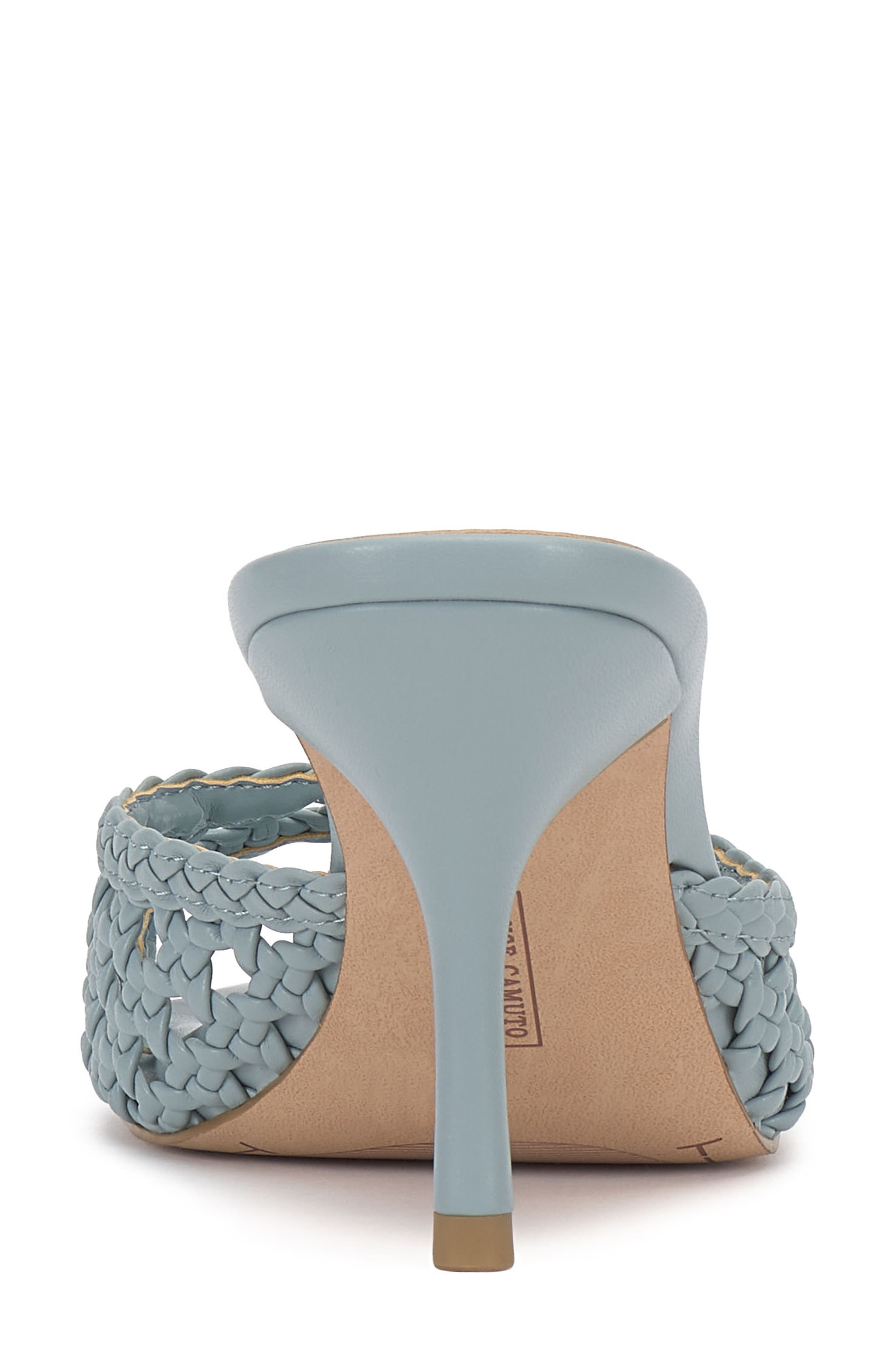 Vince Camuto Prilany Mule Sandal, Alternate, color, Celeste Blue Soft Nappa Silk