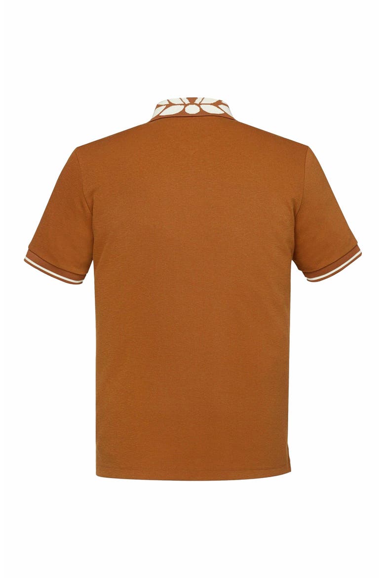 Laurel Piqué Polo, Alternate, color, Cognac