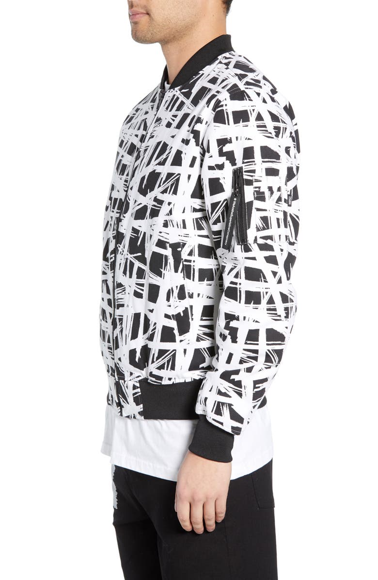 WeSC Abstract Print Bomber Jacket, Alternate, color,