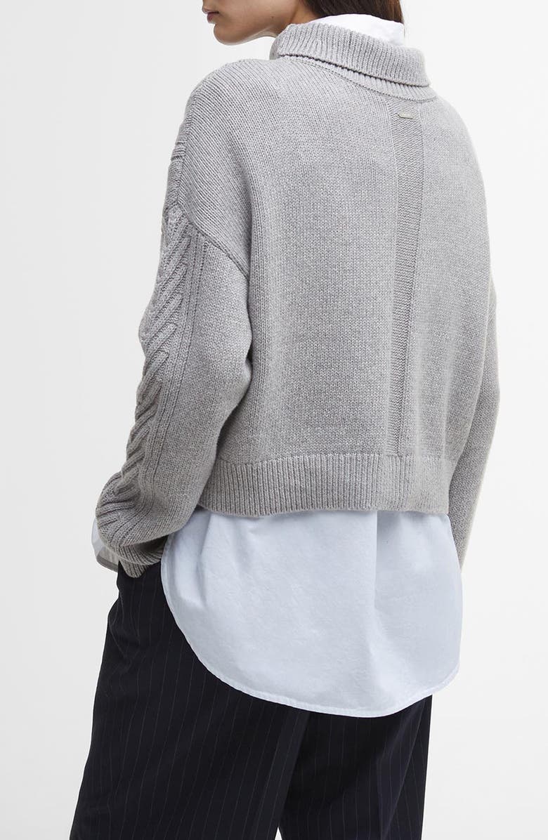 Barbour Beatrix Cable Knit Cotton & Wool Blend Sweater, Alternate, color,