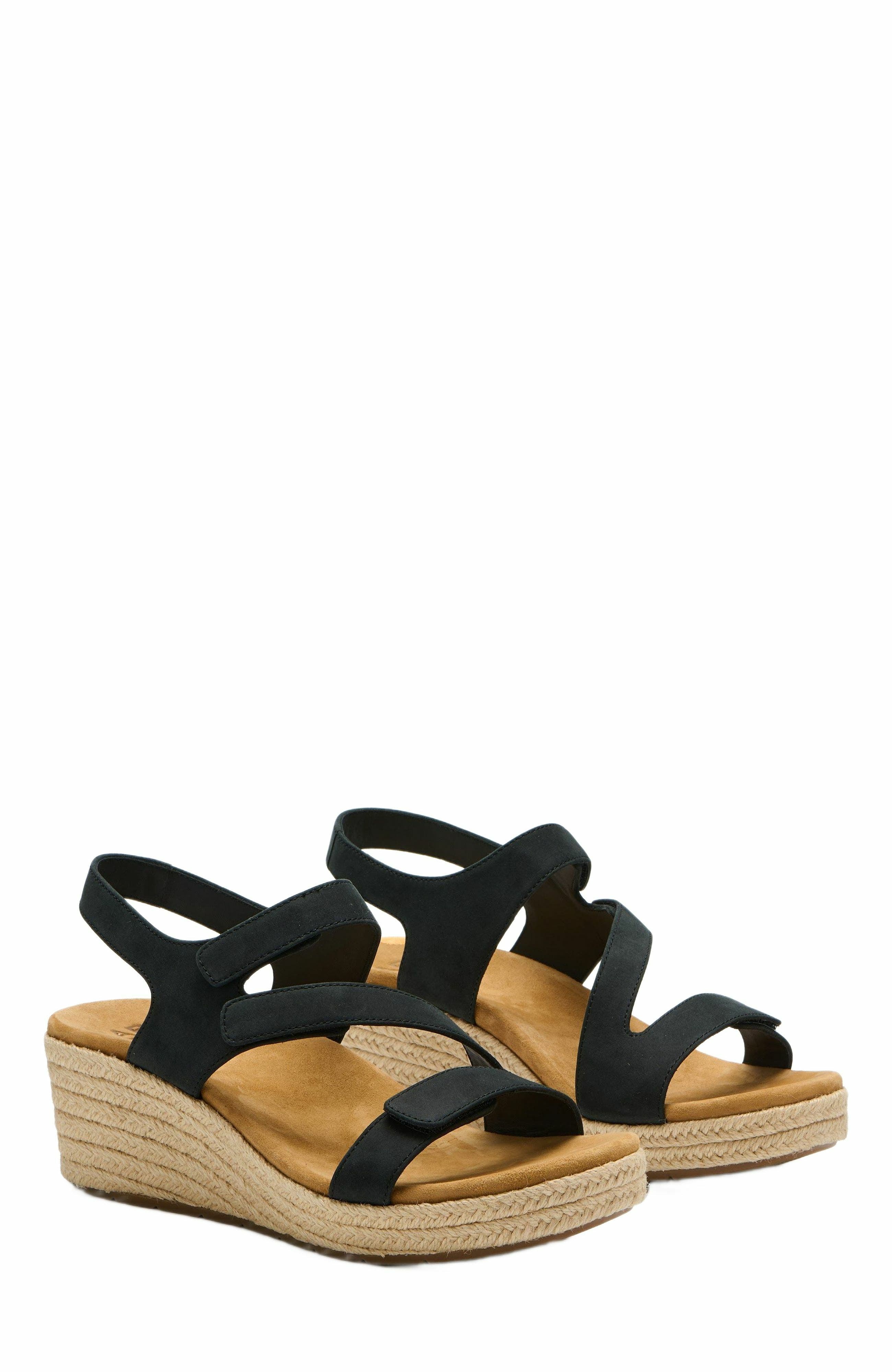 ABEO Riviera Adjustable Sandal, Alternate, color, Black - Metatarsal
