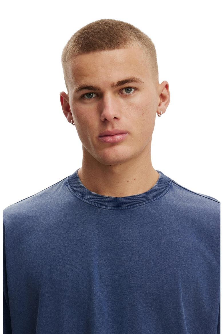 Men's Cropped Fit T-Shirt, Alternate, color, True Navy Wash