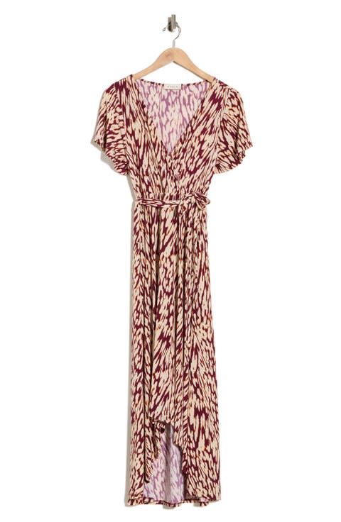 Flutter Sleeve High-Low Dress
