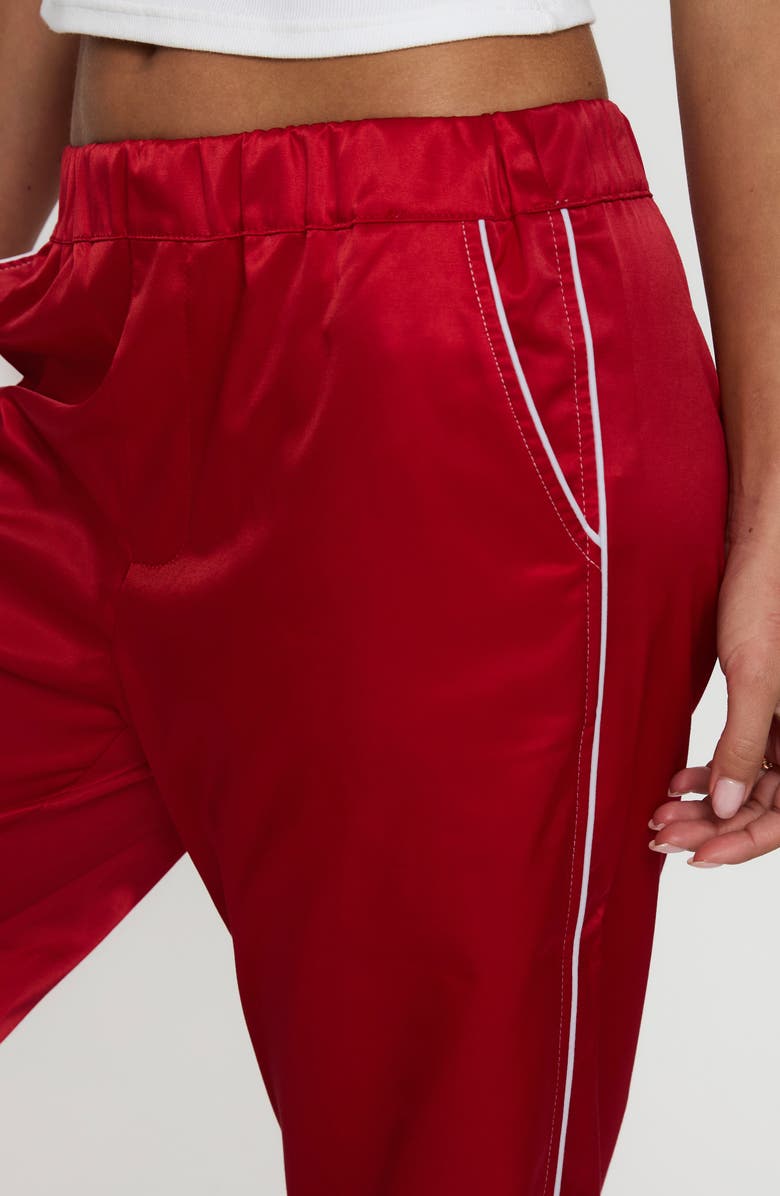 Princess Polly Travalta Satin Track Pants, Alternate, color,