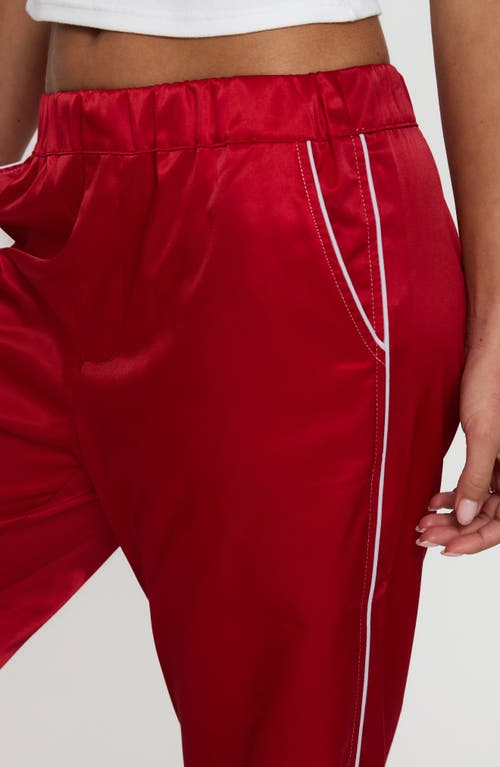 Princess Polly Travalta Satin Track Pants