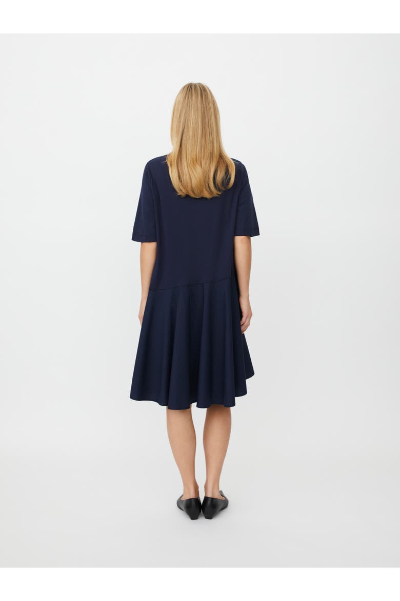 MaNyloran Asymmetric Detail Dress, Alternate, color, Navy Blazer
