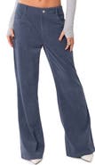 EDIKTED Dawn High Waist Wide Leg Corduroy Pants