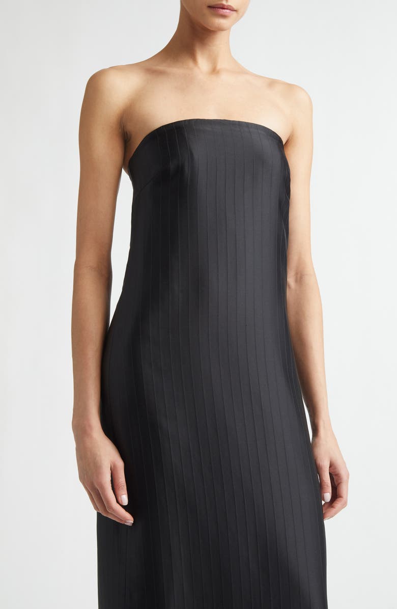 LOULOU DE SAISON Giulia Strapless Dress, Alternate, color, Black