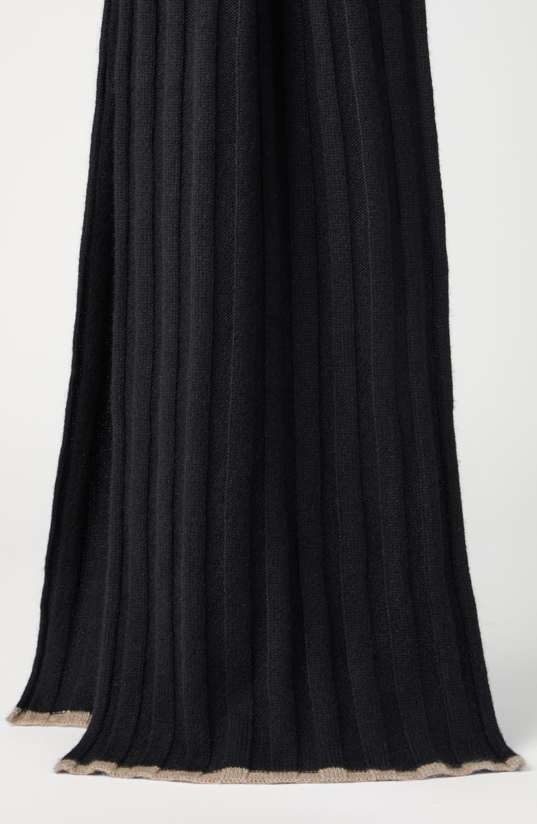 Brunello Cucinelli Cashmere scarf, Alternate, color, Black