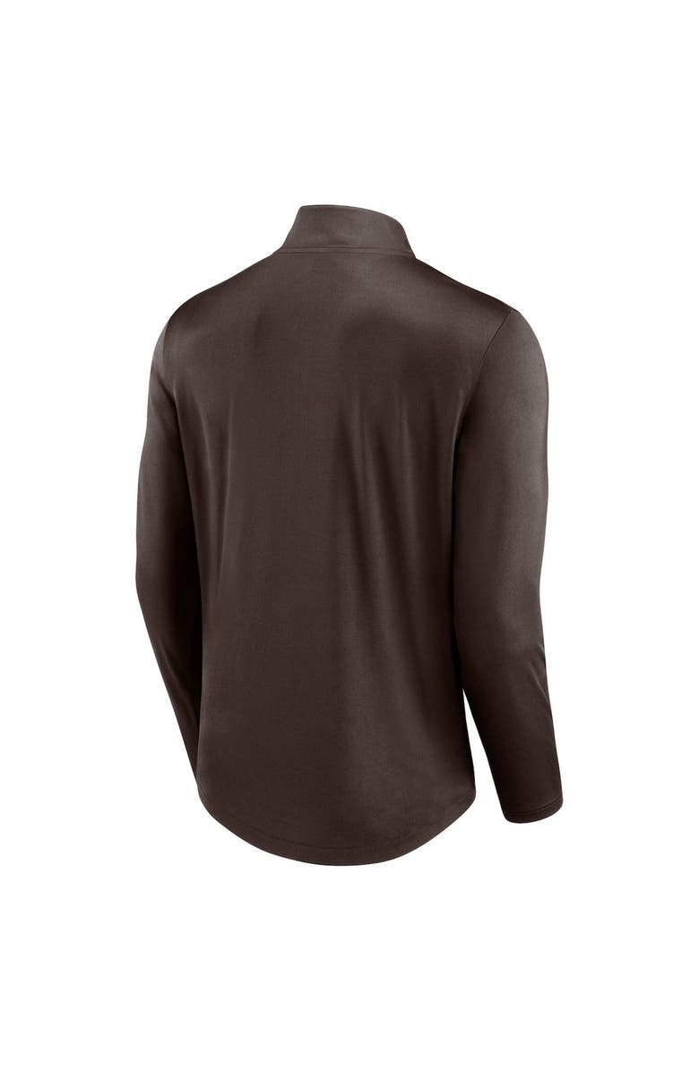 FANATICS Men's Fanatics Branded Brown Cleveland Browns Tough Minded Quarter-Zip Top, Alternate, color, 