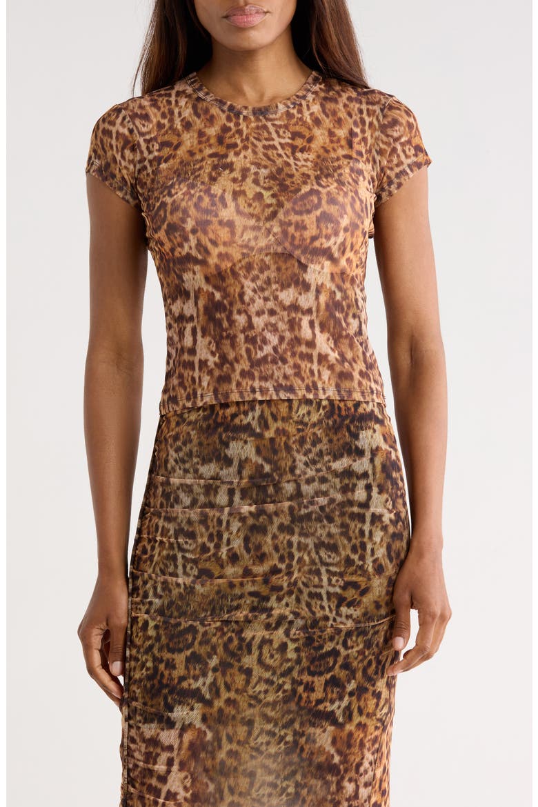 Ellie Mesh T-Shirt, Main, color, EVIA GOLDEN BROWN