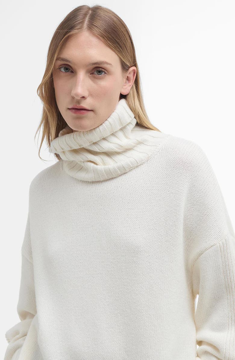 Barbour Josephine Cotton & Wool Blend Sweater, Alternate, color, Cloud