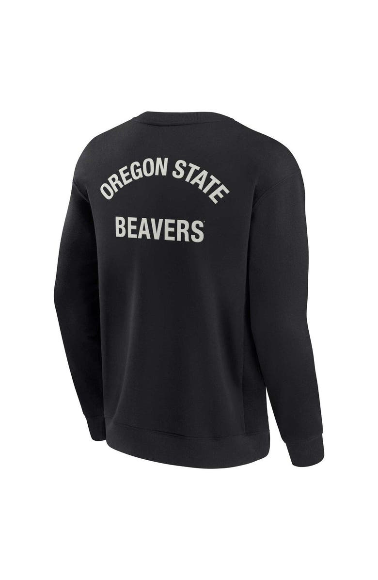 Fanatics Signature Unisex Fanatics Signature Black Oregon State Beavers Super Soft Pullover Crew Sweatshirt, Alternate, color, Black
