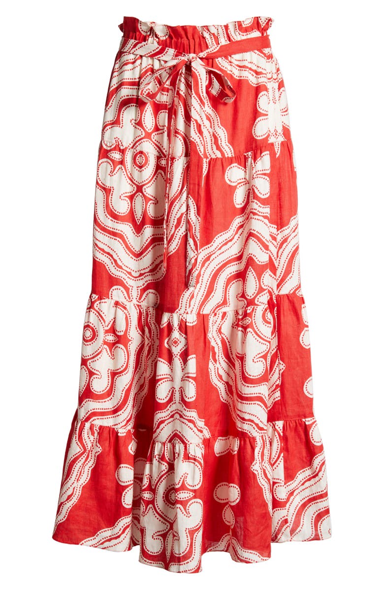 lemlem Sanaa Linen Maxi Skirt, Alternate, color,