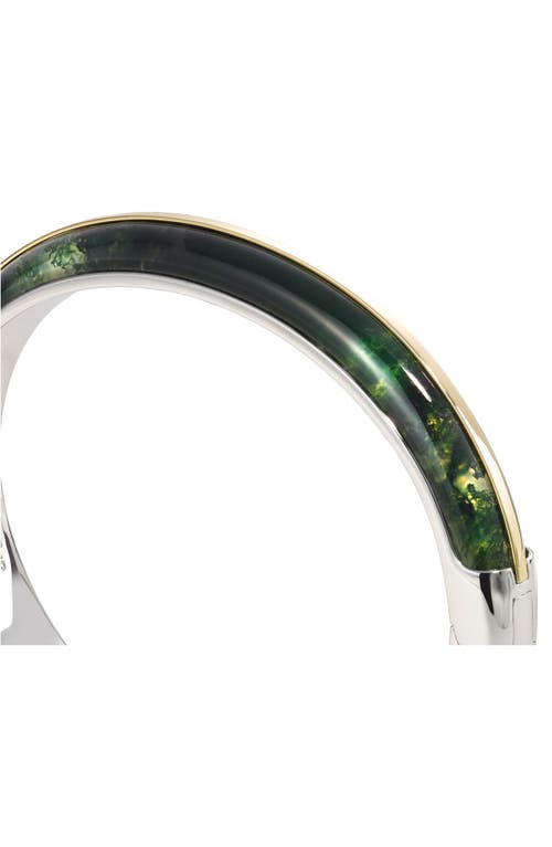 By Pariah Essentials Stacking Bangle In Moss Agate
