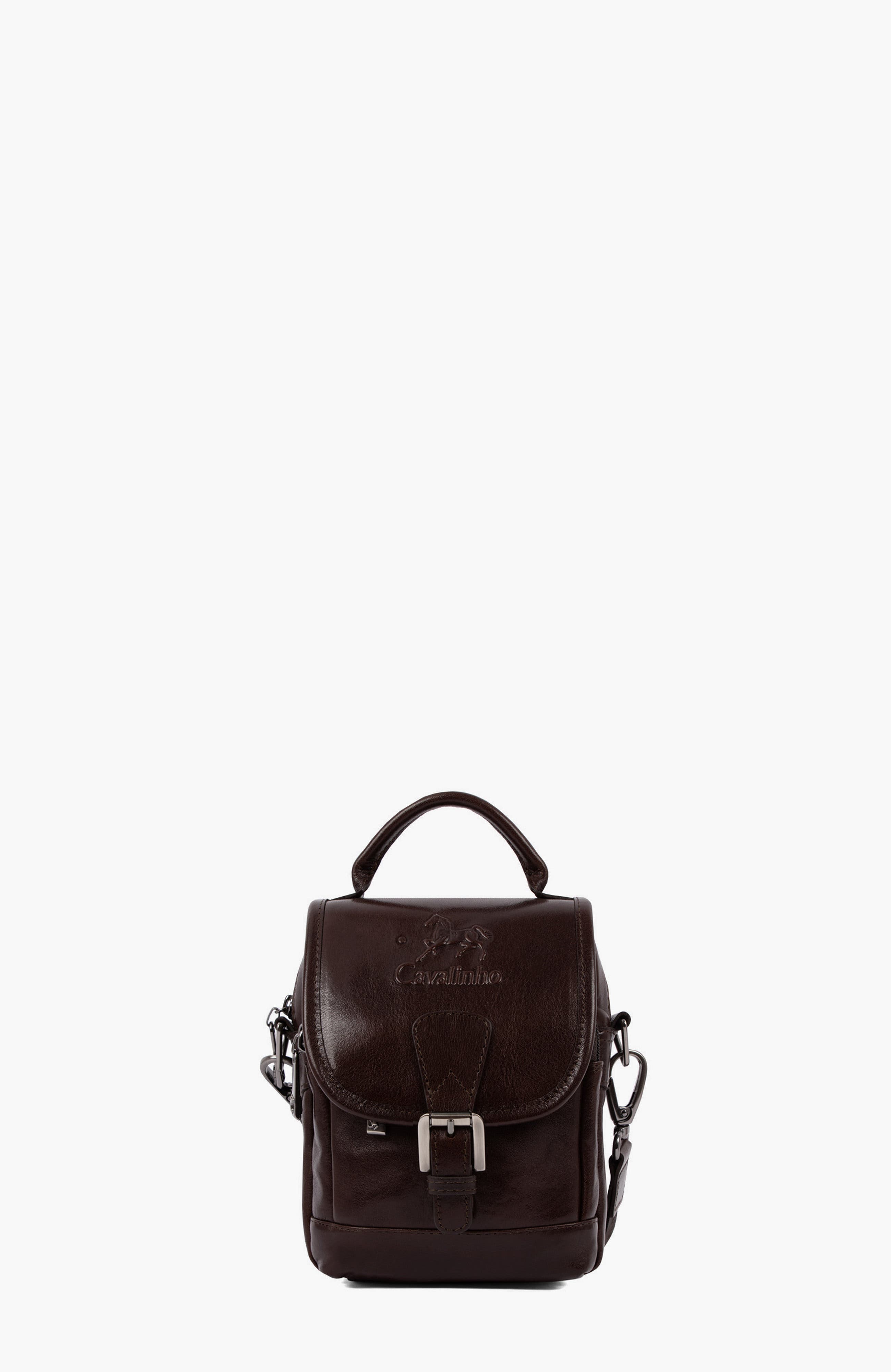 Gentleman Leather Traveler Crossbody Bag 590, Main, color, Brown