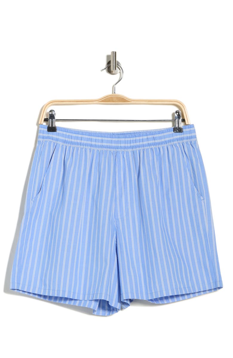 C & C California Stripe Cotton Poplin Boxer Shorts, Main, color, Blue/ White Stripe