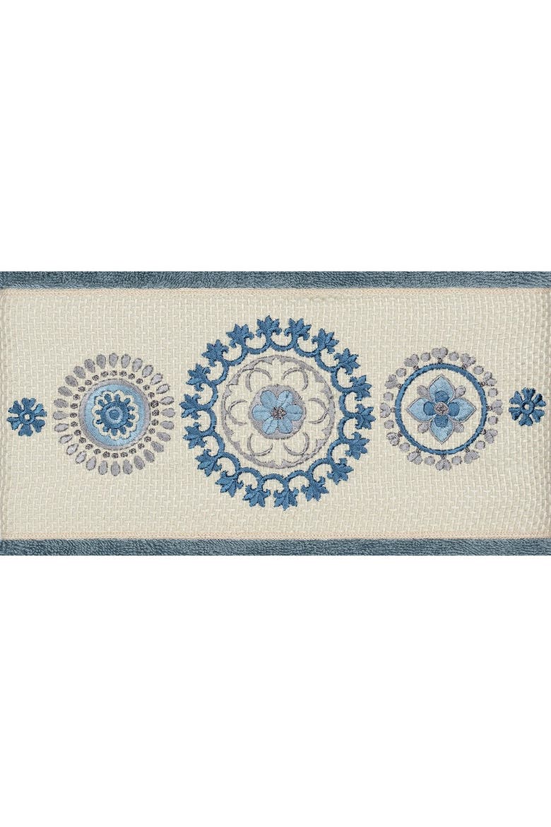 Turkish Cotton Geometric Design Bath Towel - Teal, Alternate, color, TEAL