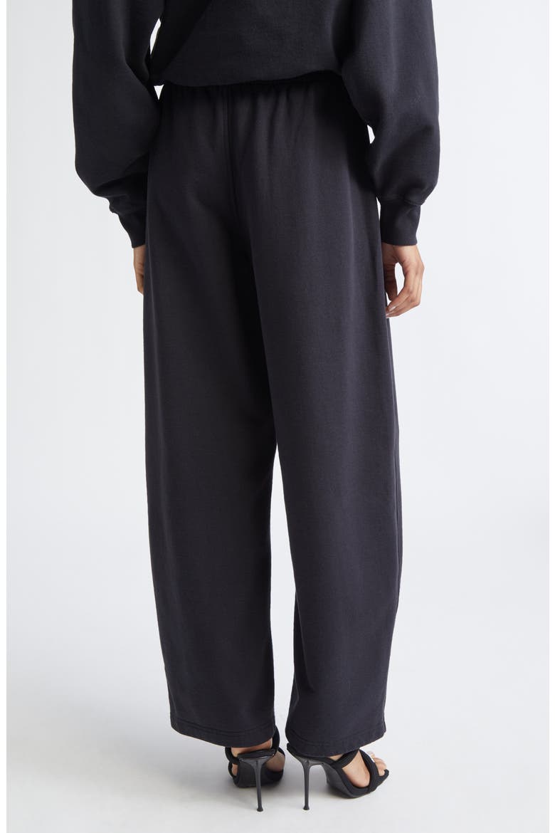 Wide Leg Sweatpants with Rhinestone Drawstring, Alternate, color, BLACK