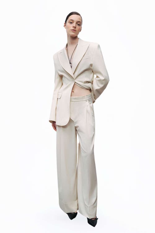 NOCTURNE NOCTURNE ASYMMETRIC PLACKET DETAIL PANTS