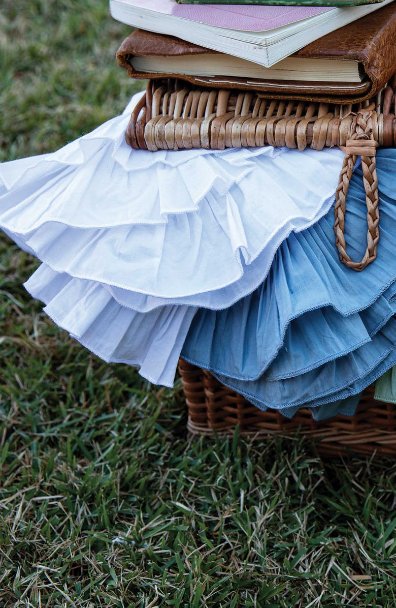 Juliska Mademoiselle Set of 4 Cotton & Linen Napkins, Alternate, color, White Truffle