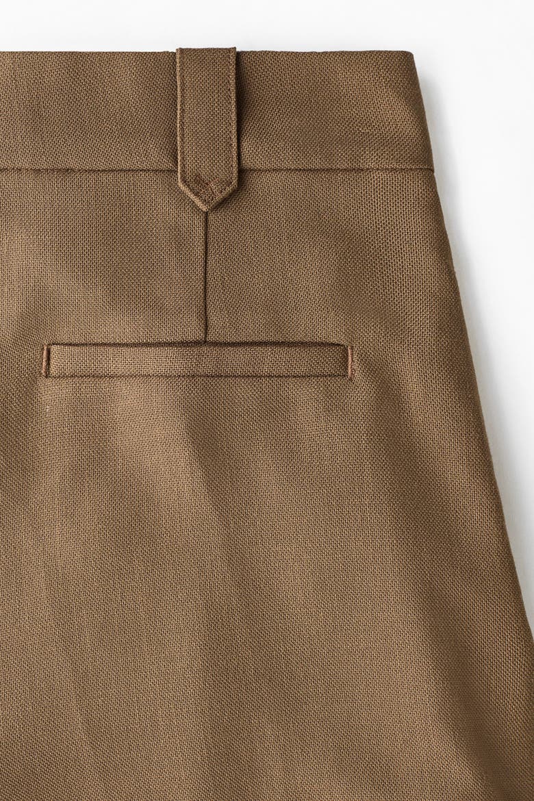 Pleat-front Shorts, Alternate, color, Dark khaki green