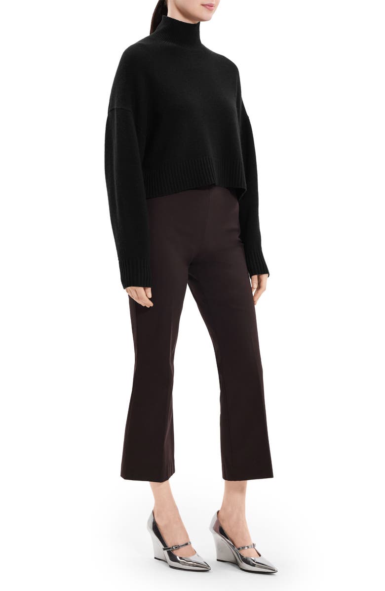 Theory Crop Cashmere Turtleneck Sweater, Alternate, color, 